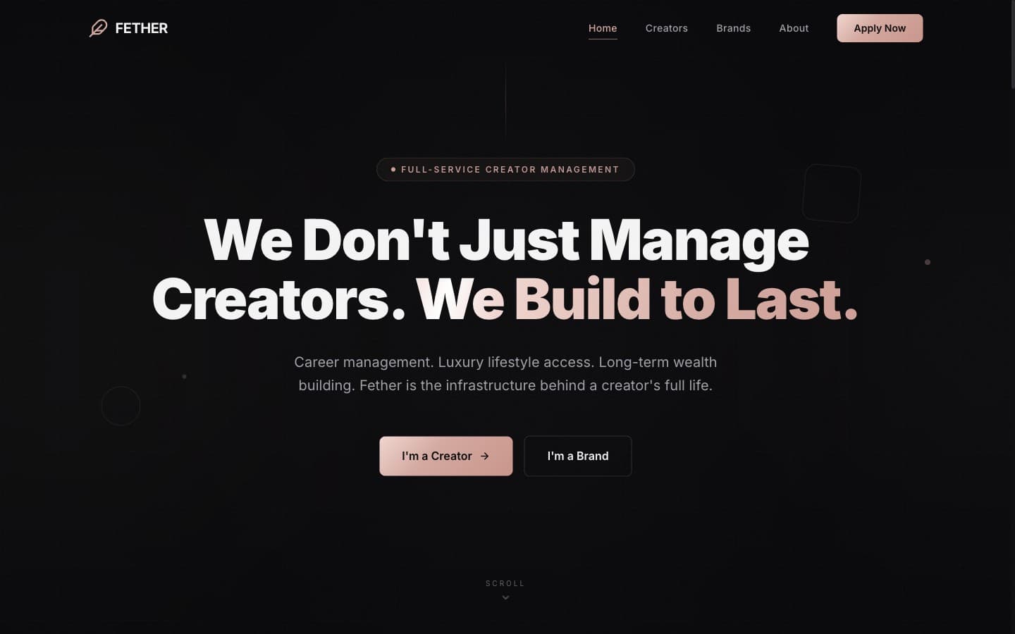 Fether product screenshot